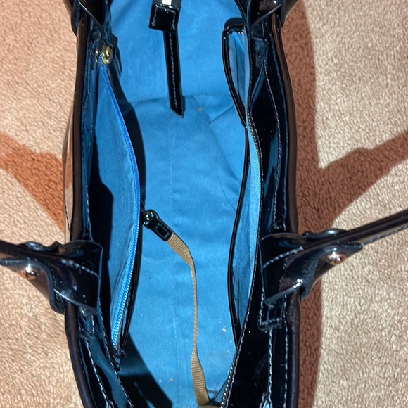 Dooney & Bourke Black Patent Leather Zip Tote - Picture 6 of 16